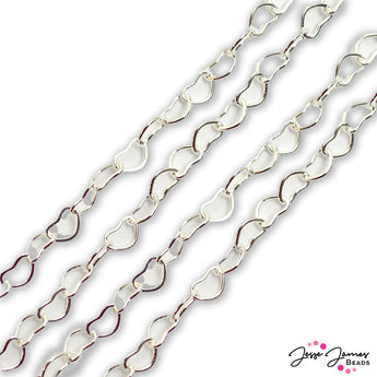 Lovely Heart Chain in Silver