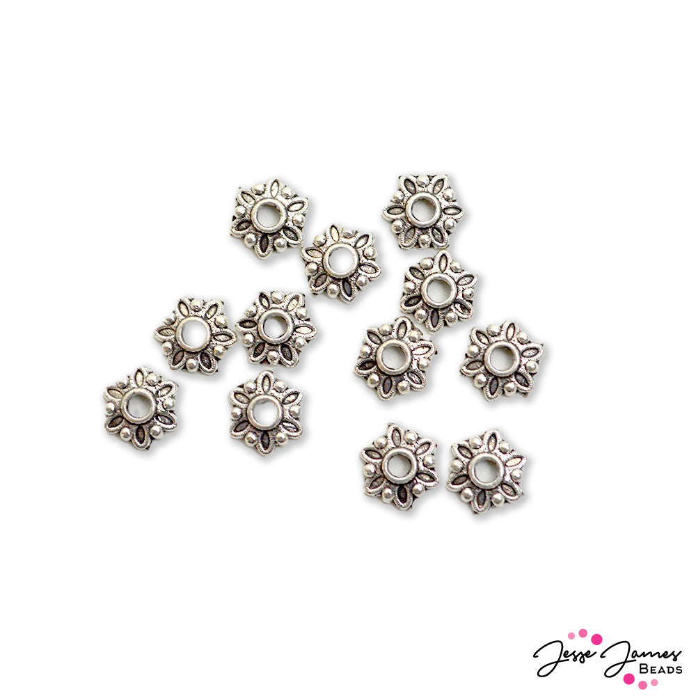 Metal Bead Cap Set in Cobwebs