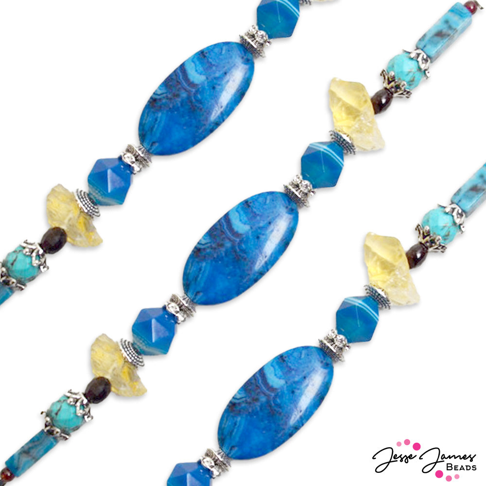 On The Rocks Bead Strand in Blue Hawaiian