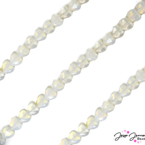All Heart Stone Bead Strand in Moonstone
