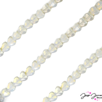 All Heart Stone Bead Strand in Moonstone