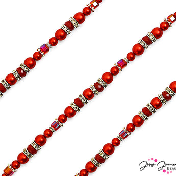 Pantone Bead Strand in Firey Red