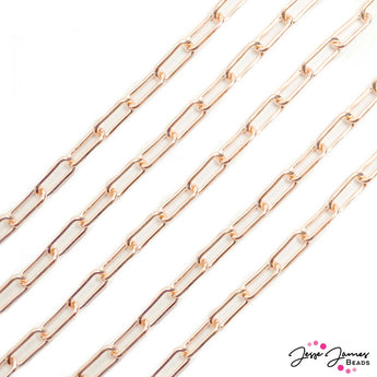 Paperclip Chain in Rose Gold