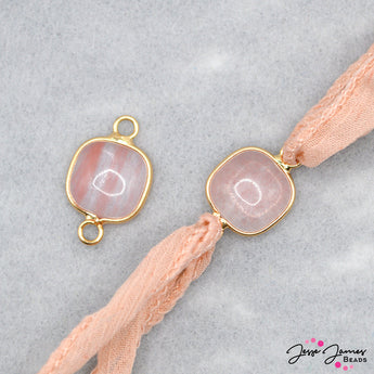 Peachy Slag Glass Connectors