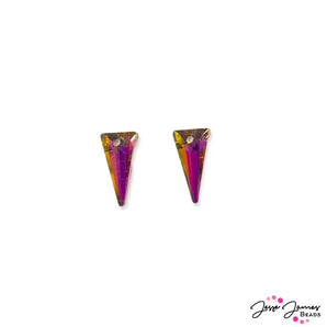 Unlock your inner night owl with this mysterious glass focal. Perfect for earrings, necklaces, or bracelet charms. Measures 16mm x 10mm x 5.4mm. 2 pendants per order.