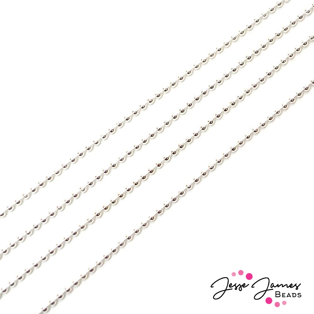 Bitty Fine Ball Chain in Silver