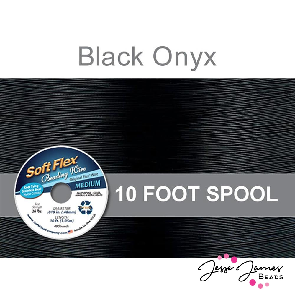 Black Onyx Soft Flex Wire - Jesse James Beads