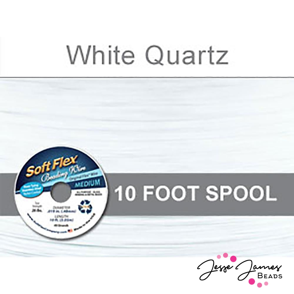White Quartz Soft Flex Wire - Jesse James Beads