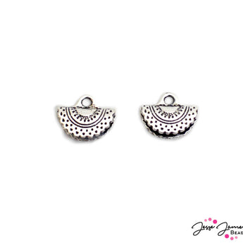 TierraCast Crescent Crimp Ends in Silver