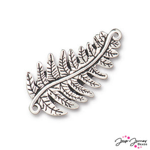 TierraCast Fern Link in Antique Silver