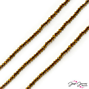 Thunder Polish Glass Strand in 2X3MM Copper