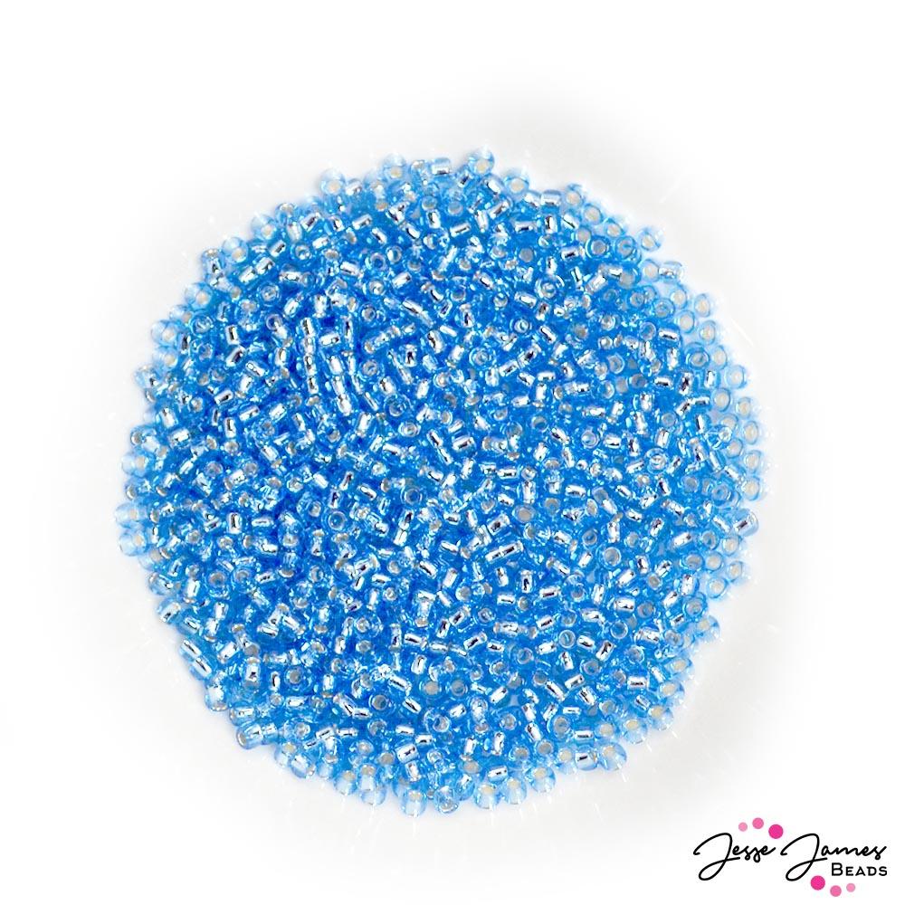 Blue Glitter Beads