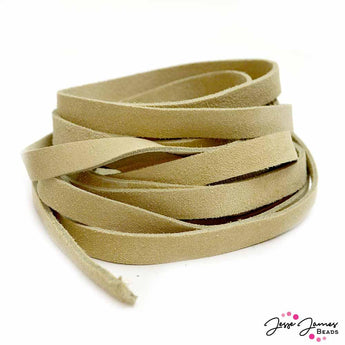 Bracelet Leather in Suede Taupe