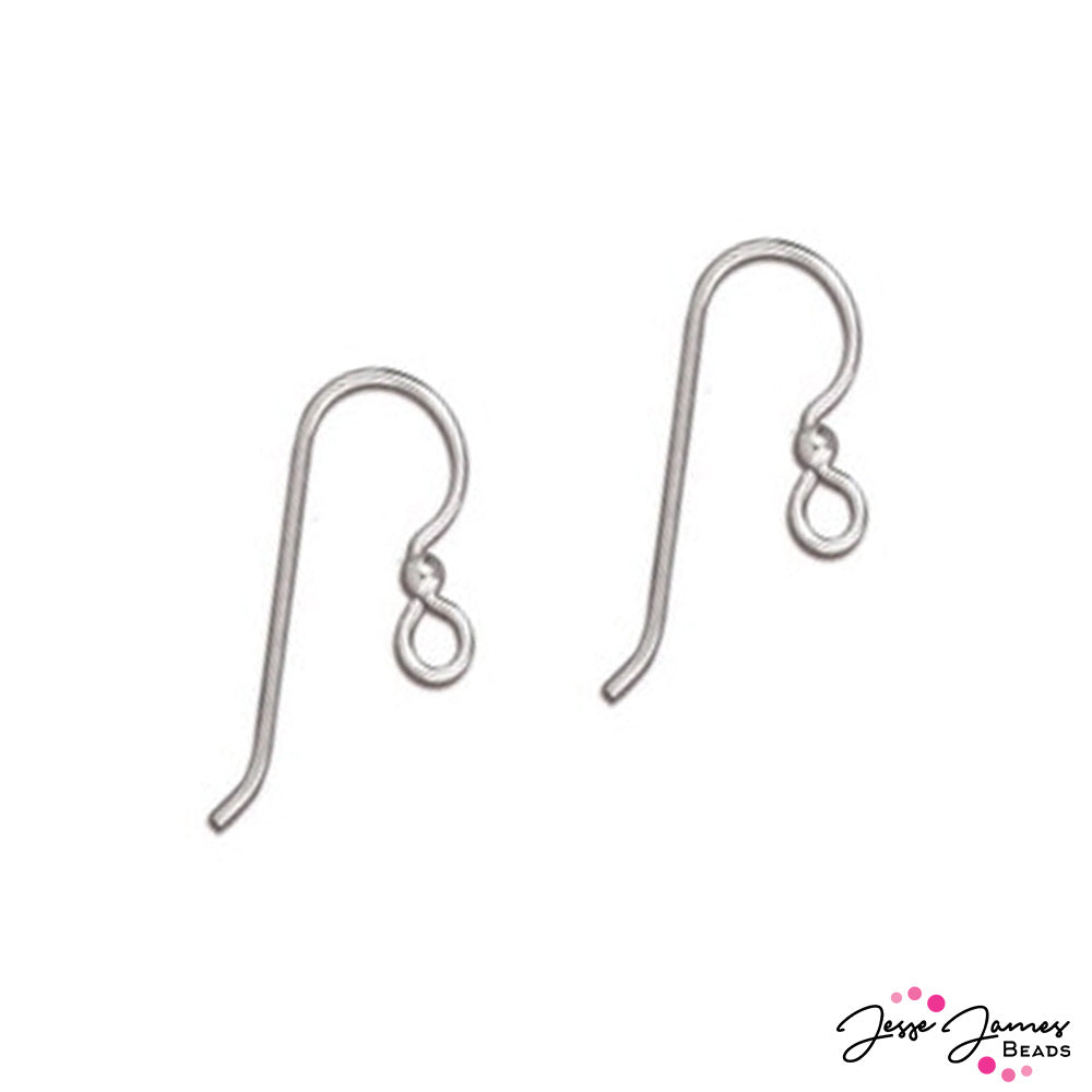 Winter Workshop TierraCast French Hook Ear Wire Pair in Silver
