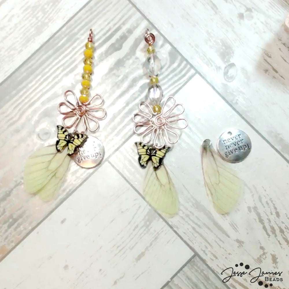 Never Give Up Wire-Wrapped Butterfly Pendant with Jem Hawkes