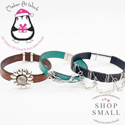 DIY Gift Series: Part 2-Charmed Leather Bracelets