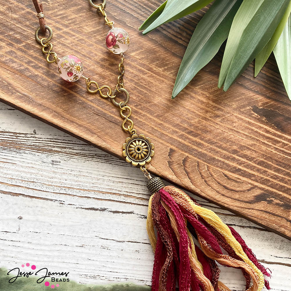 How-To Jewelry Tutorial: Autumnal Fairy Lariat Necklace