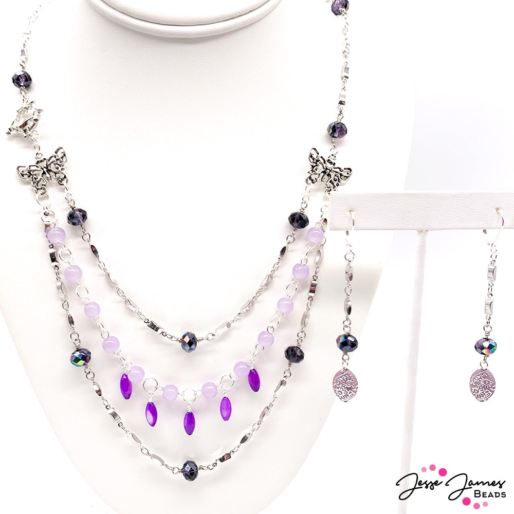 How-To Jewelry Tutorial: Butterfly Necklace & Earring Set
