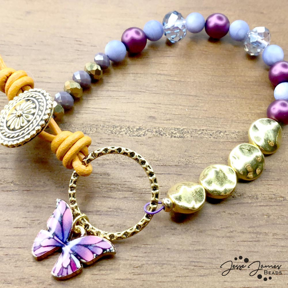 butterfly bracelet & earrings with Brittany Chavers - Butterfly Bead Mixes by Jesse James Beads