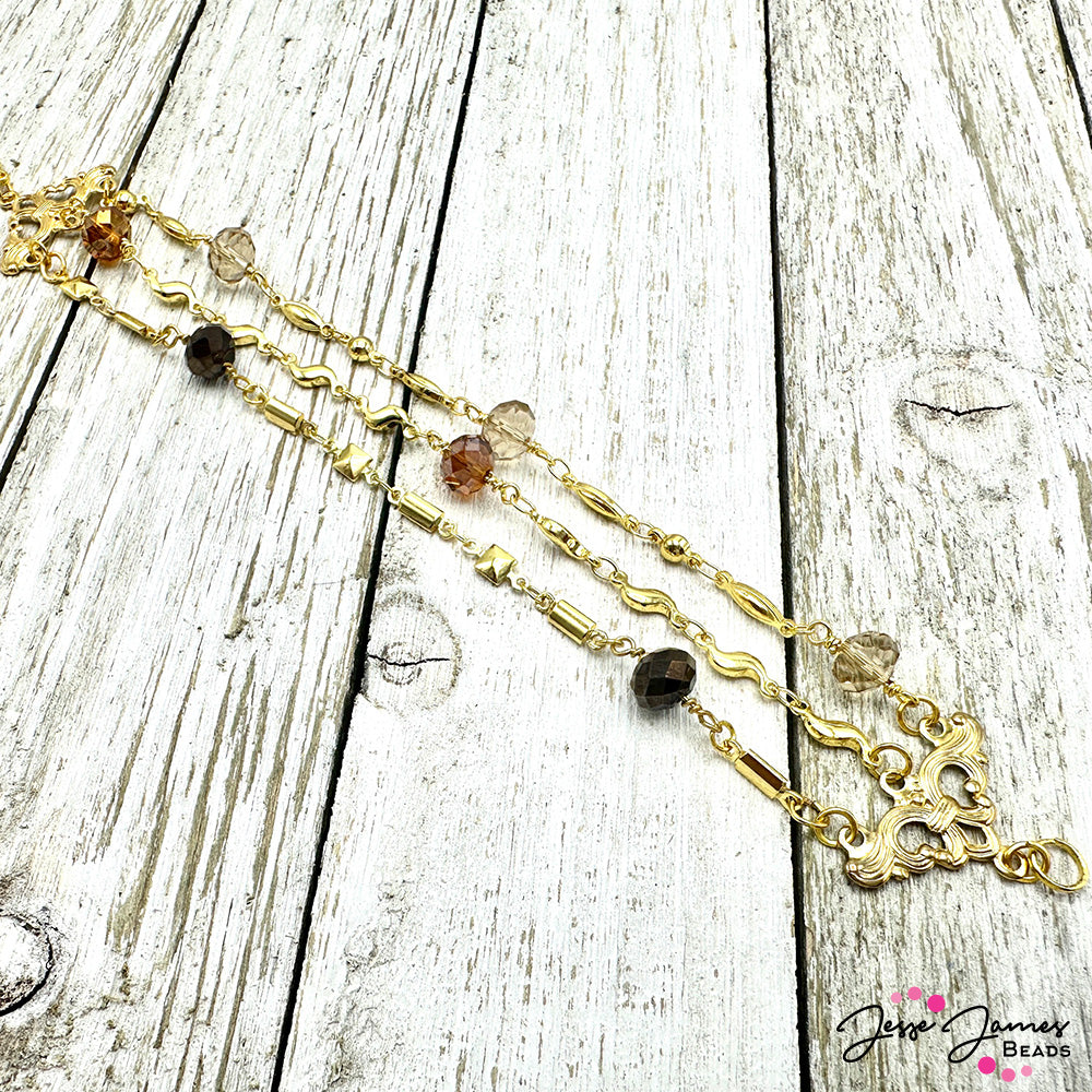 Multi-Strand Beaded Chain Bracelet DIY Tutorial