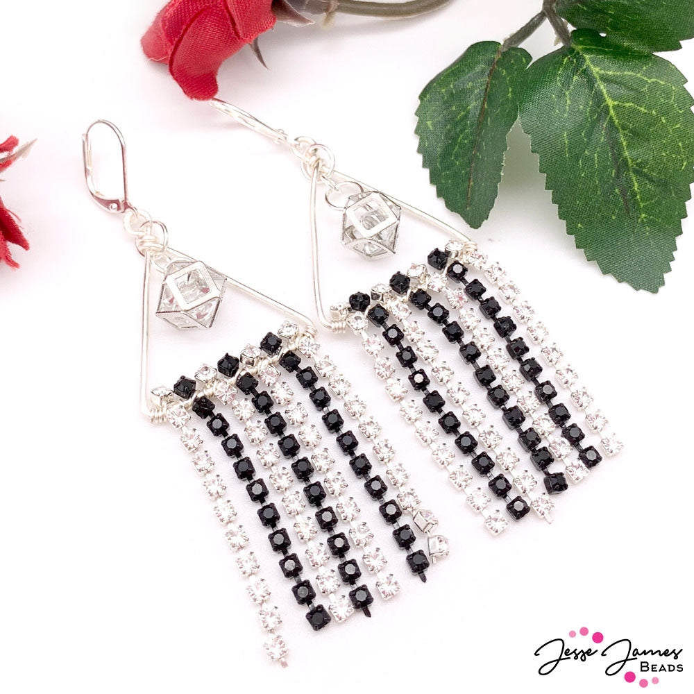 How-To Jewelry Tutorial - Crystal Cage and Cup Chain Earrings