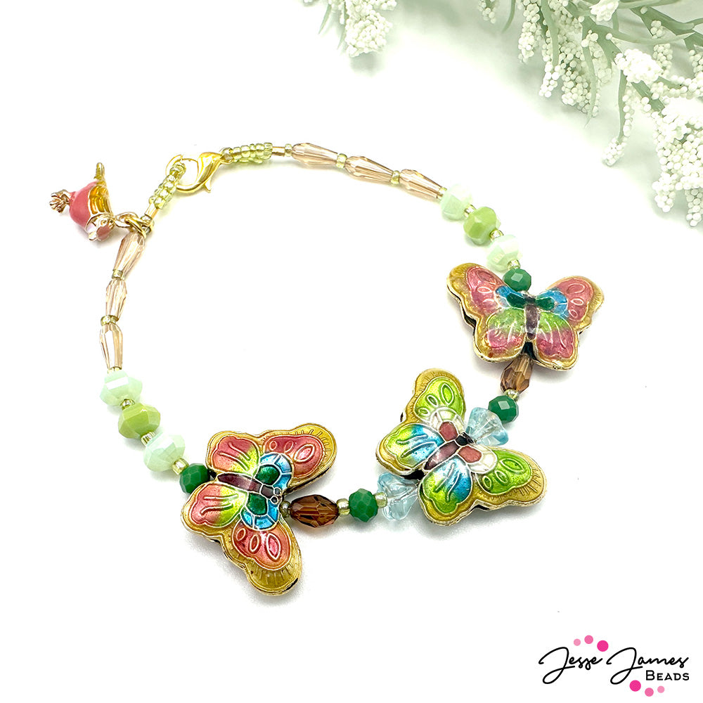 April Magical Mystery Bead Box: Wildflower Bracelet!