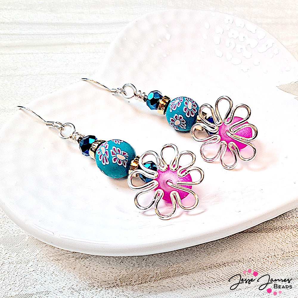 DIY Easy Wire-Wrapped Flower Earrings with Jem Hawkes