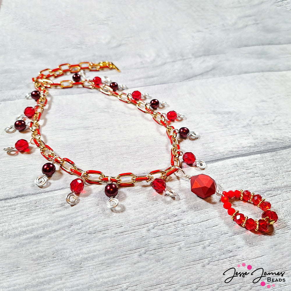 DIY Red Valentine's Necklace with Jem Hawkes