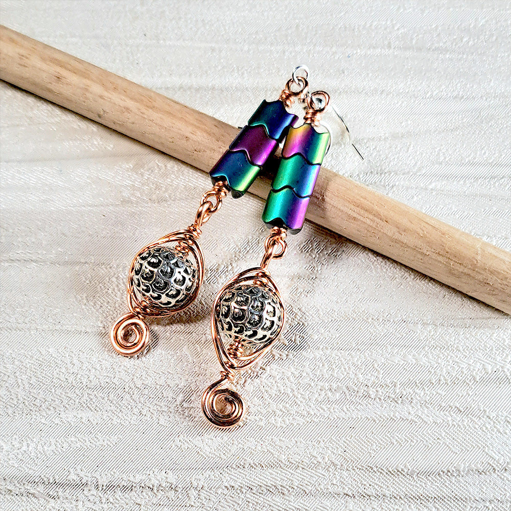 Easy DIY Herringbone Wire Wrapped Jewelry Tutorial