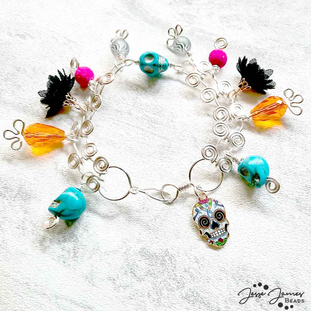 Dia de los Muertos Wire-Wrapped Bracelet with Jem Hawkes