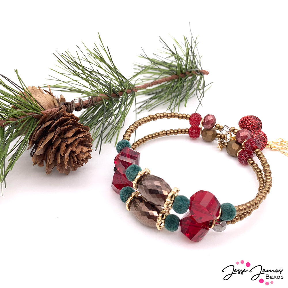 How-To Jewelry Video: Memory Wire 101 Tis the Season Bracelet