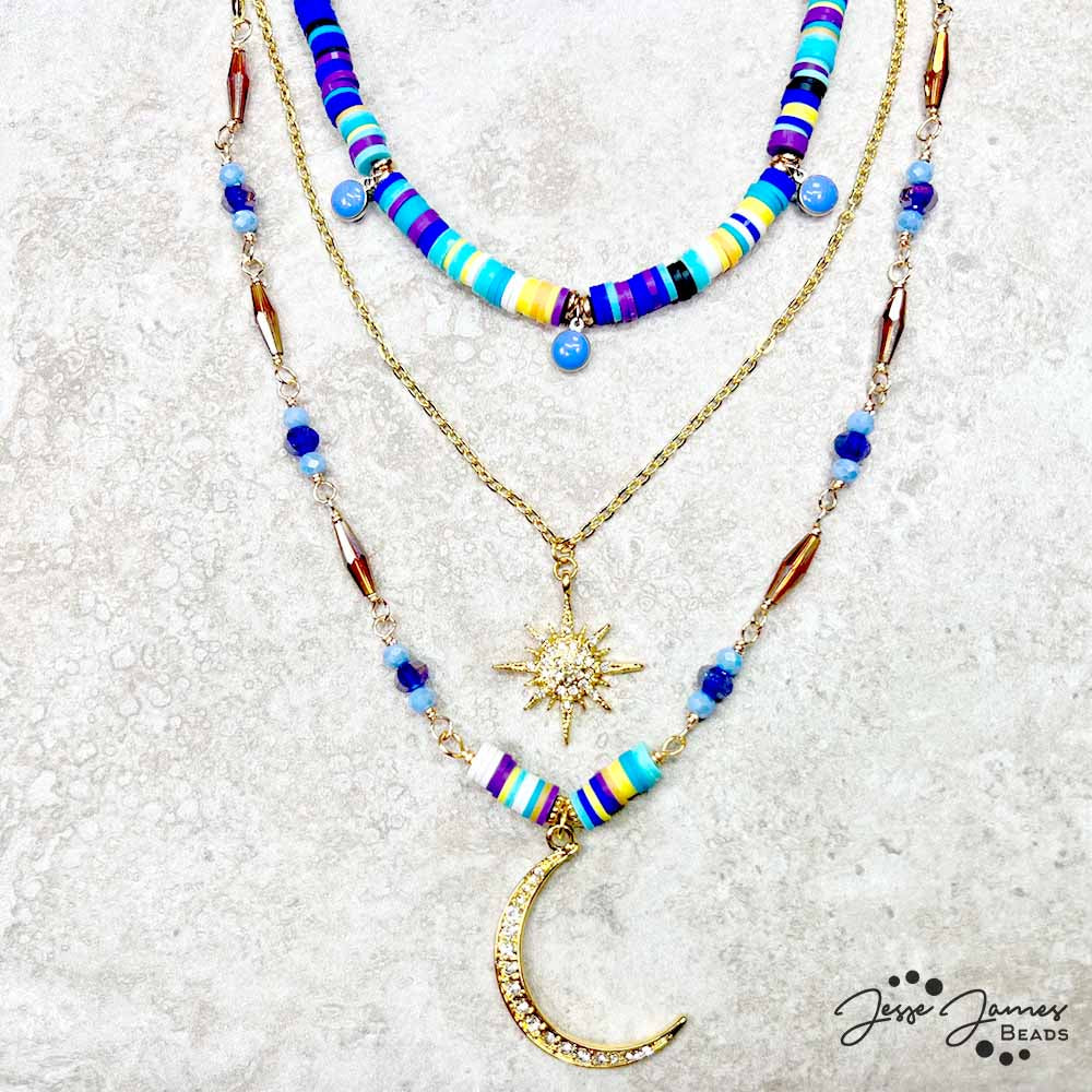 Boho Chic Layered Necklace Set From Misty Moon Designs