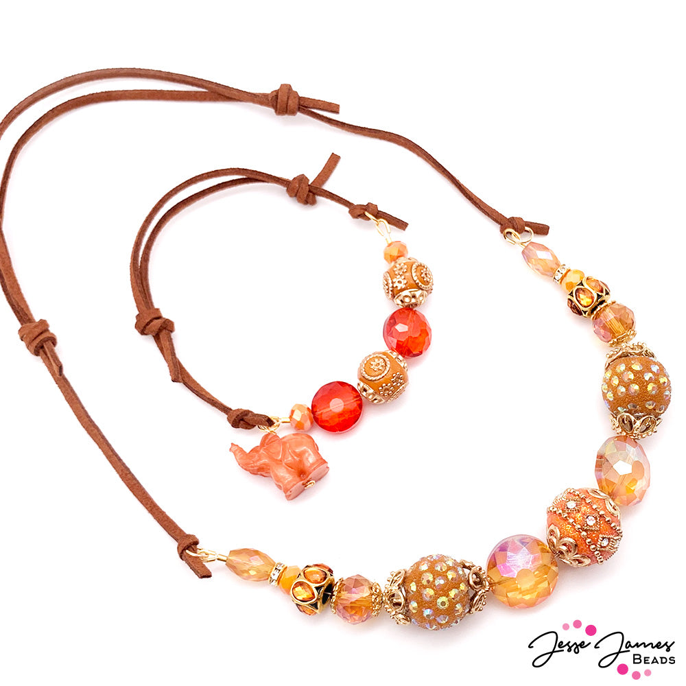How-To Jewelry Tutorial: Orange You Glad Necklace & Bracelet Combo