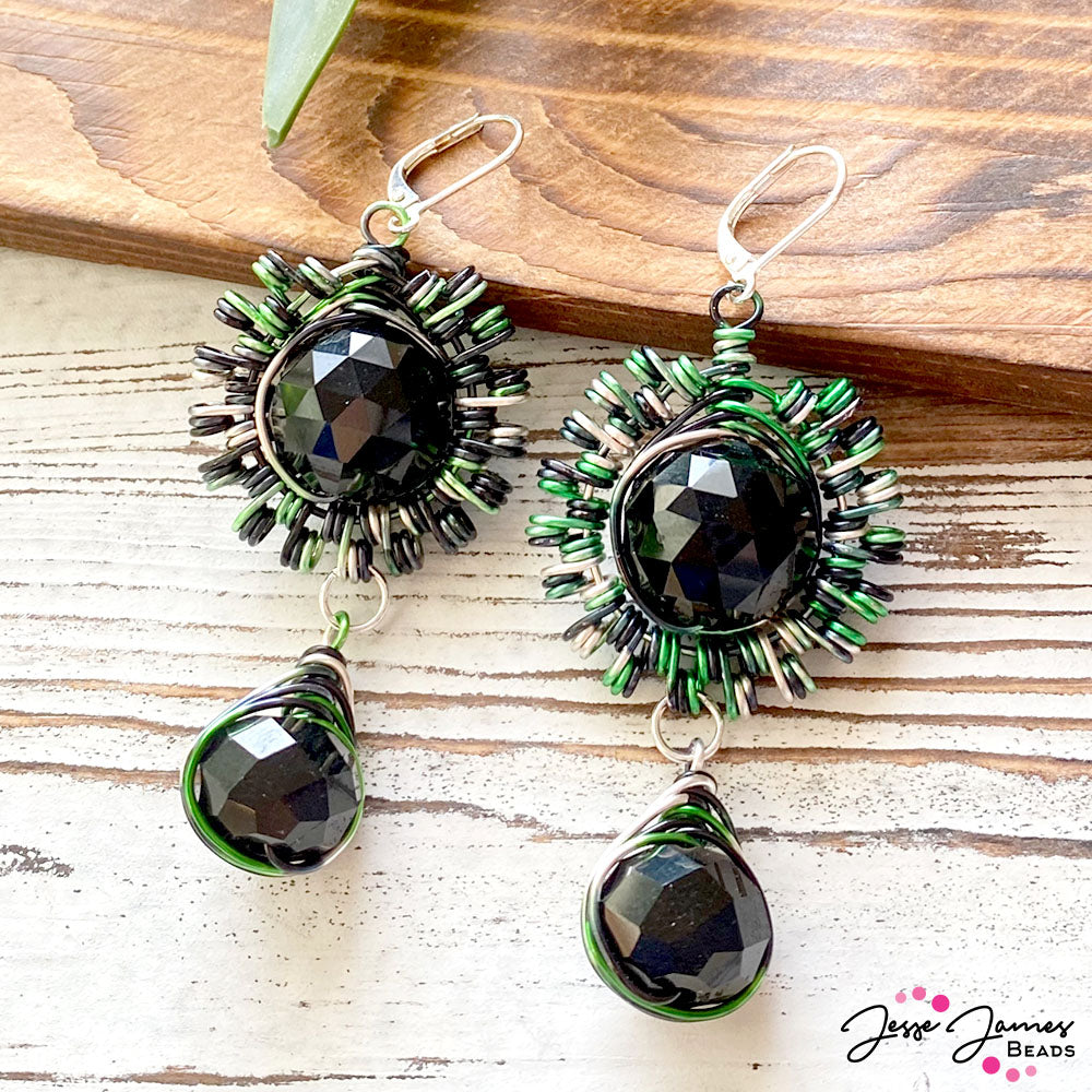 How-To Jewelry Tutorial: The Python Queen Wire-Wrapped Earrings