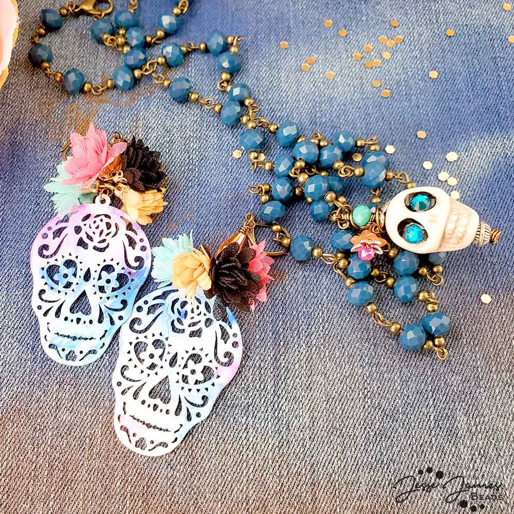 Day of the Dead Jewelry Set with Thunderhorse Descendant