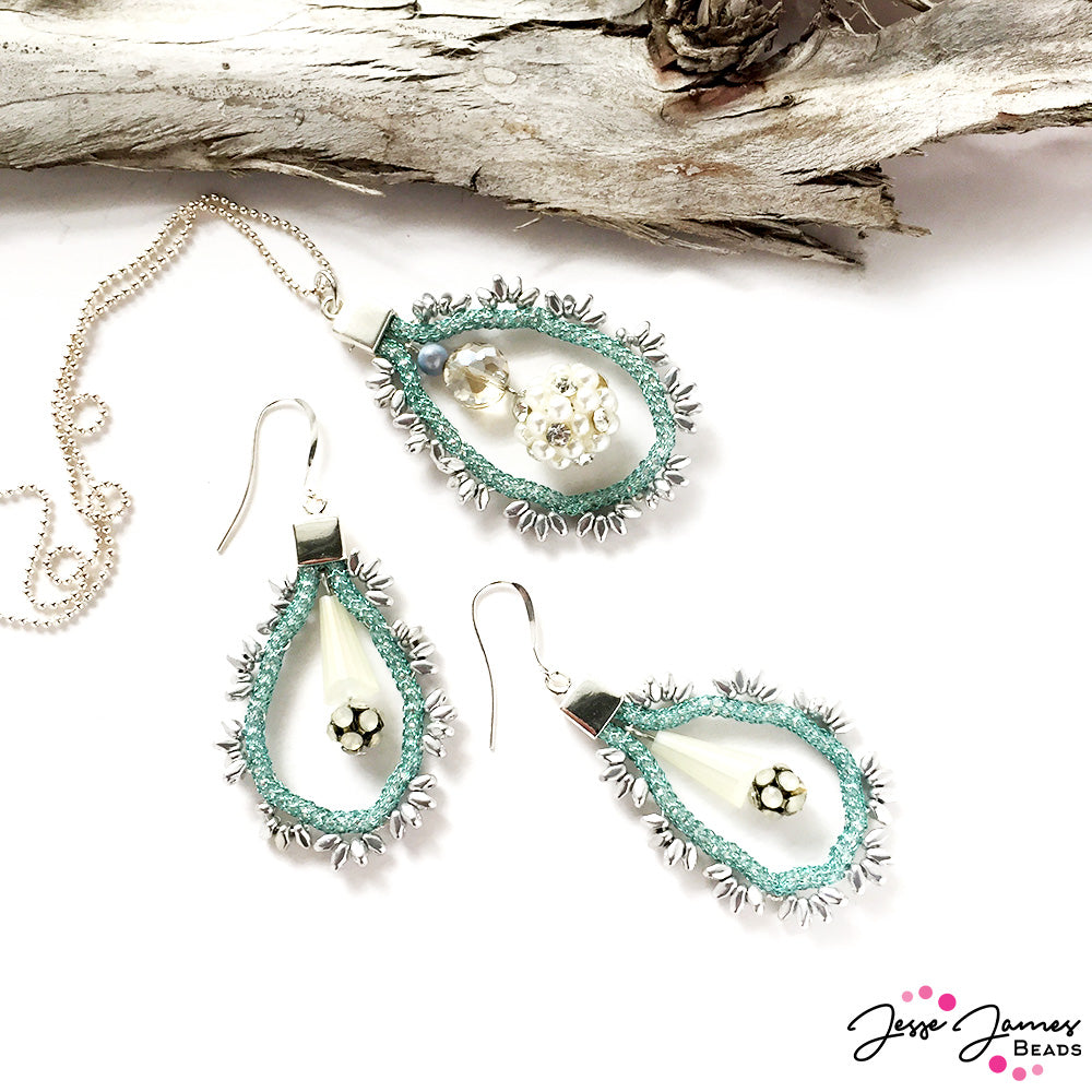 How-To Video: SilverSilk Seafoam Earrings & Pendant Set