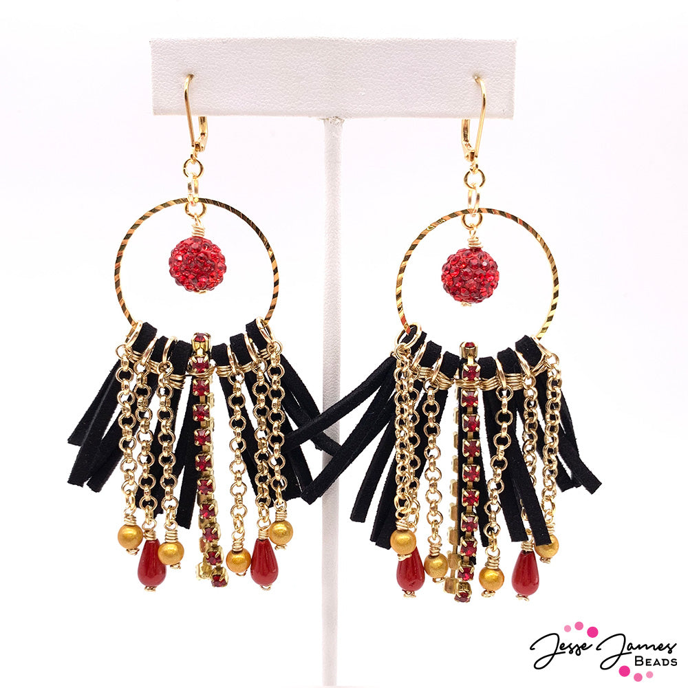 How-To Jewelry Tutorial - Wire-Wrapped Super Bowl Ready Earrings