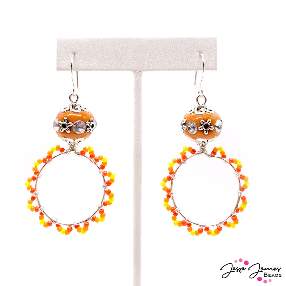 How-To Jewelry Tutorial: Tangerine Firecracker Boho Earrings