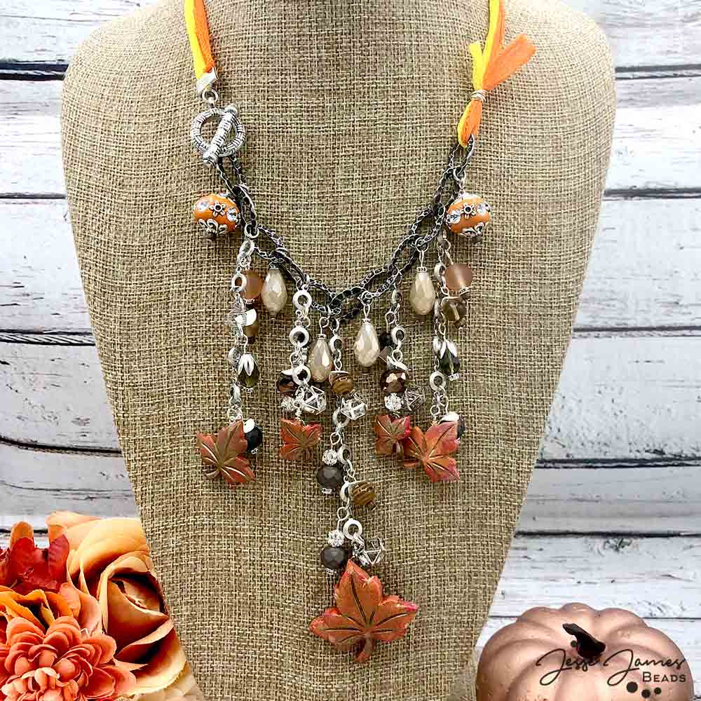 Autumn Bliss Necklace with Pink Poodle Studios