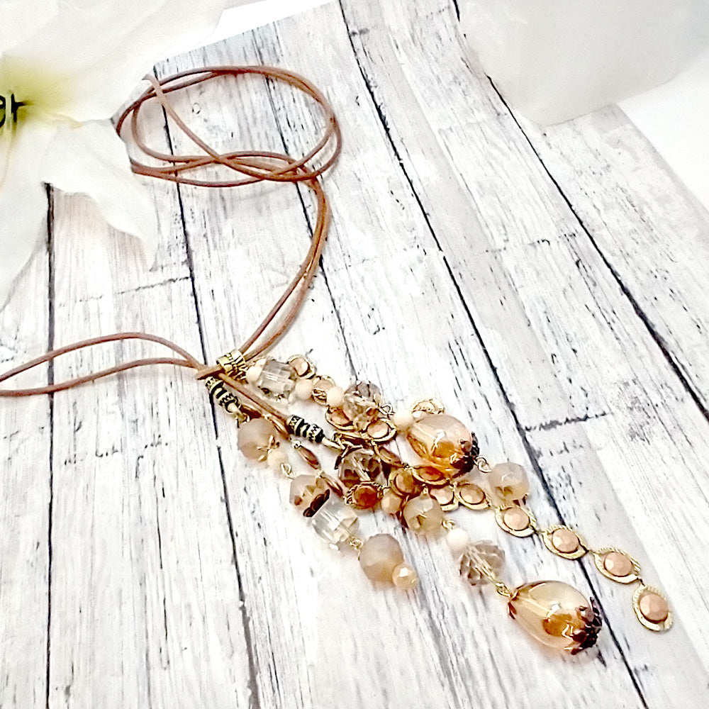 Champagne Lariat Style Necklace with Wendy Whitman