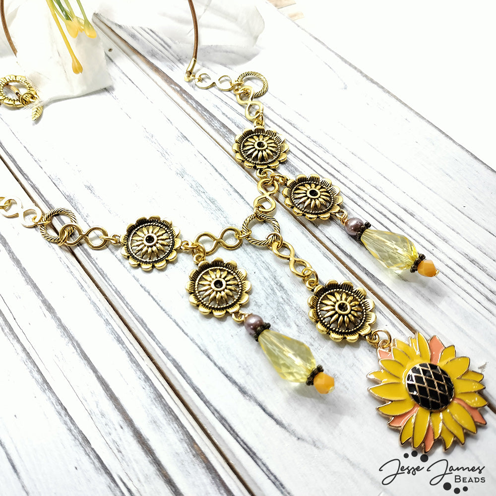 Sunflower Statement Necklace with Wendy Whitman