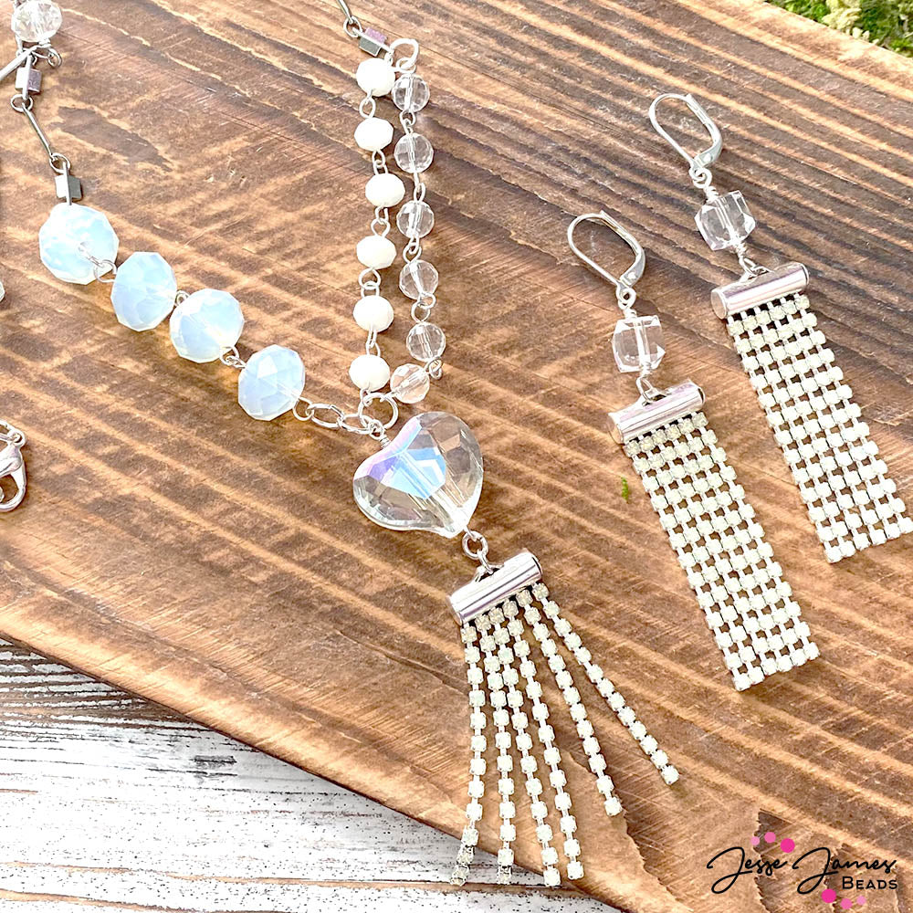 Easy Sparkle Necklace and Earrings Set