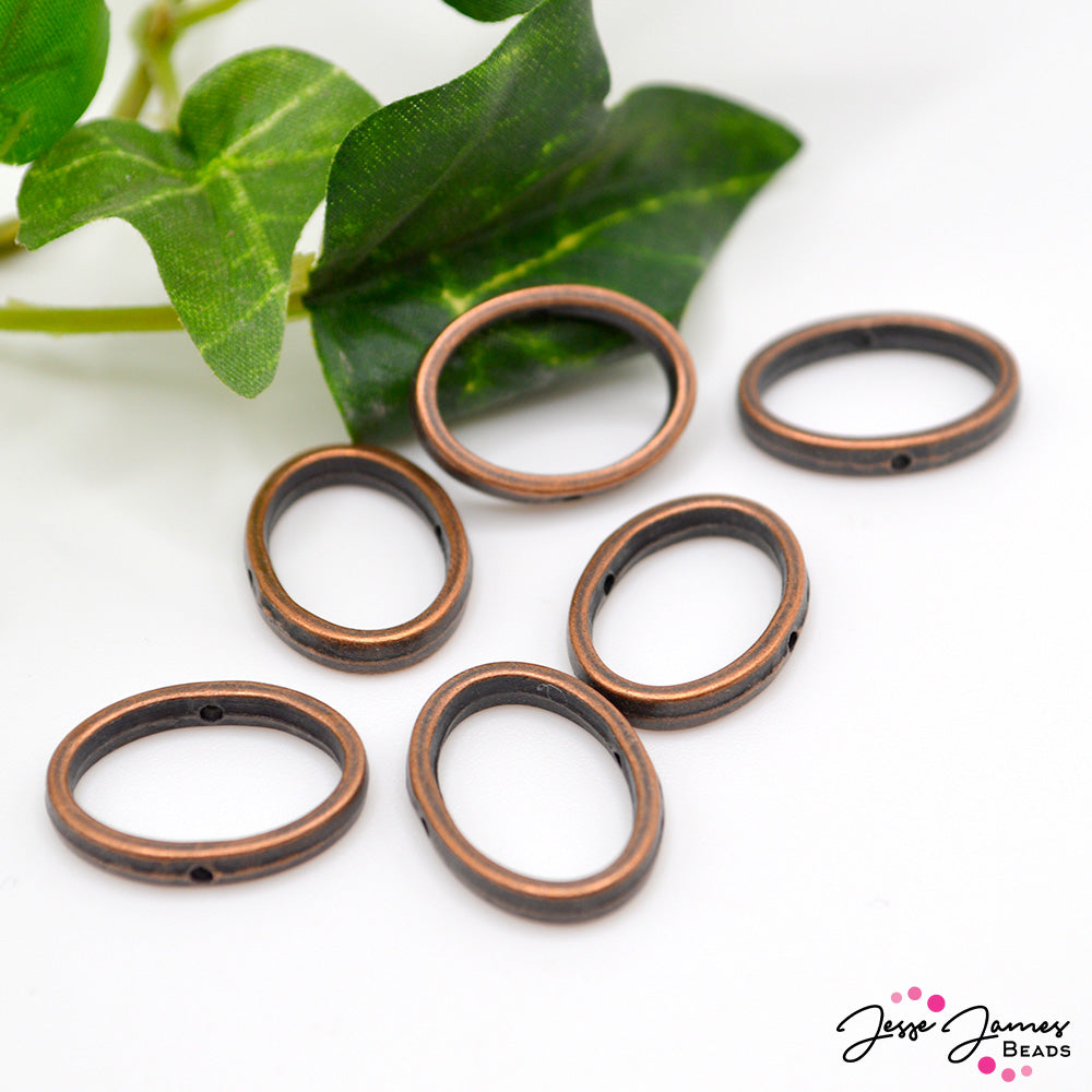 14x19MM Oval Bead Frames in Bronze