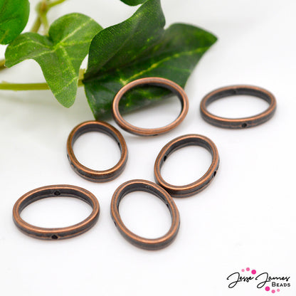 14x19MM Oval Bead Frames in Bronze