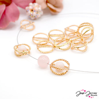 16x14MM Bead Cage Set in Gold