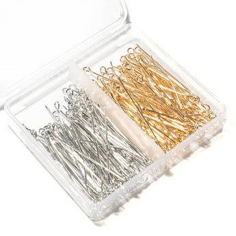 180 Piece Bulk Eye Pin Set in Gold & Silver