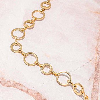 18K Gold Donut Infinity Metal Chain