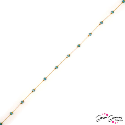 18K Gold Plated Amazonite Bitty Chain