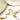 18K Gold Plated Brass Glass Flower Link Chain