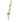 18K Gold Beaded Chain in Pastel Love Story